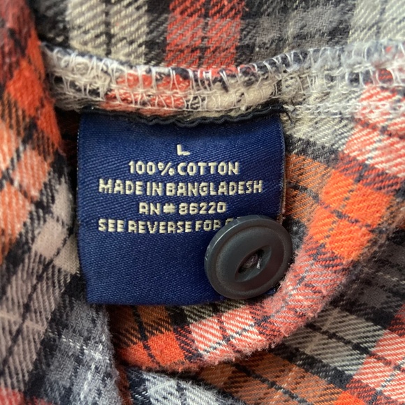 Supreme AMC CO Orange & Gray Plaid Flannel - Picture 5 of 6